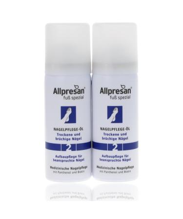 Allpresan Huile sp ciale pour les pieds n 2 pour ongles soign s et sains - Pour le soin des ongles secs - 2 x 50 ml