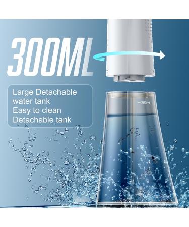 Cordless Professional Water Flosser - 5 Modes, 8 Jet Tips, Rechargeable, Waterproof - for Teeth Braces and Bridges - 300ML Tank - Travel & Home - Buy Online on GoSupps.com