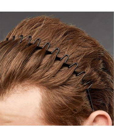 FlyfTrey Metal Hair Bands - 3 Piece Unisex Wave Black Spring Headbands for Sports & Yoga | Non-Slip Accessories for Men & Women - Buy Online on GoSupps.com
