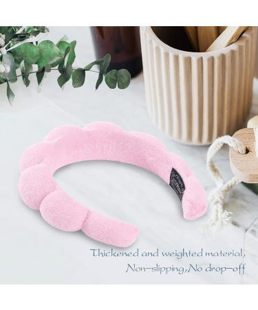 Women's Spa Headband | Sponge & Terry Cloth Fabric | Makeup & Skincare | Pink Bubble Headband - Buy Online on GoSupps.com