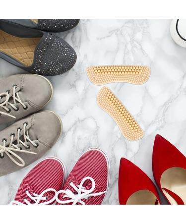 DOITOOL 4D Silicone Heel Liner 3 Pairs Set - Self-Adhesive Heel Cushions and Inserts for Foot Care Protection - Beige - Buy Online on GoSupps.com