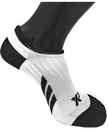 CSX Ankle Socks with Arch Support Compression for Men & Women - Low Cut Fit Black on White Small Size - Buy Online on GoSupps.com