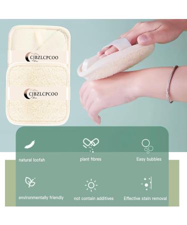 Natural Egyptian Shower Loofah Sponge - 3 Pack Deep Clean Face & Body Scrubber - 5x5 Inch - Buy Online on GoSupps.com