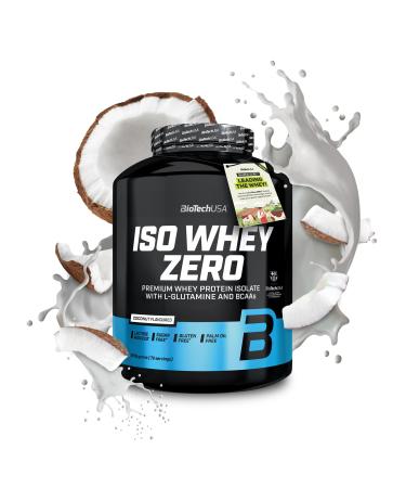 BioTechUSA Iso Whey Zero | Premium Whey Protein Isolate | Grass-Fed | Enzyme-Free | Sugar- and Gluten-free 1816 g Coco