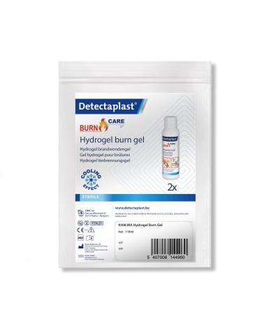 Detecta plast fire and wound gel for burns (118ml 2 pieces) - hydrogel fire ointment with strong fire wounds - water -based gel on water -based gel for burns - cooling hydrogel cream 2 (14cm x 4cm )
