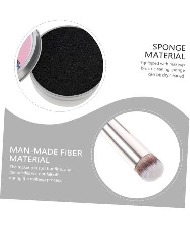 DRESSOOS makeup brush makeup foundation brush brush round head detergent cleaning pad marks Makeup Brush Cleaner Sponge Brush Sponge Mat Toolkit Removes Shadow Color Sponge - Buy Online on GoSupps.com