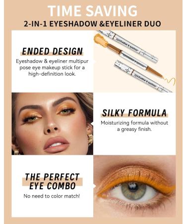 Purple Shimmer Eyeshadow Stick - Long Lasting Waterproof 2-in-1 Pencil & Eyeliner Hypoallergenic Cream for Stunning Eye Makeup - International Shipping Available - Buy Online on GoSupps.com