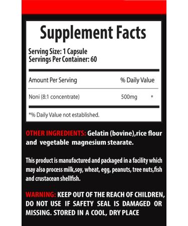 Energy Weight Loss Pills with Noni & Graviola Extract - Anti Aging Supplement - 120 Capsules - Buy Online on GoSupps.com