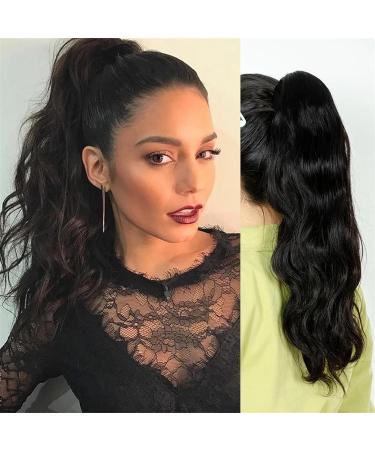 Ponytail Extension Body Wave Drawstring Ponytail Human Hair Extensions 12-26 Inch Brazilian Remy Hair Clip In Wave Ponytail Hair Pieces for Women Ponytail Hairpiece for Women (Color : Black Size : 18 Inch 100g Black - Buy Online on GoSupps.com