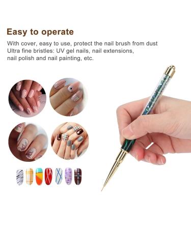 Buy Abbey Nail Strass Picker Dotting Pen - Dark Green Stripes | Manicure Liner for DIY Nail Art & Decoration | Perfect for Home & Nail Shops - International Shipping Available - Buy Online on GoSupps.com