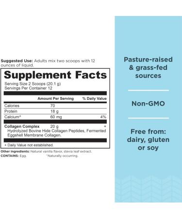 Ancient Nutrition Collagen Peptides Collagen Peptides Powder Vanilla Hydrolyzed Collagen Supports Healthy Skin Joints Gut Keto and Paleo Friendly 12 Servings 20g Collagen per Serving Vanilla 8.51 Ounce (Pack of 1) - Buy Online on GoSupps.com