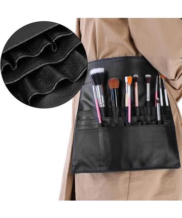 Premium PU Leather Makeup Brush Belt & Cosmetic Bag - Zipper Storage for Eyeshadow & Concealer Brushes - Perfect for Professionals - Buy Online on GoSupps.com