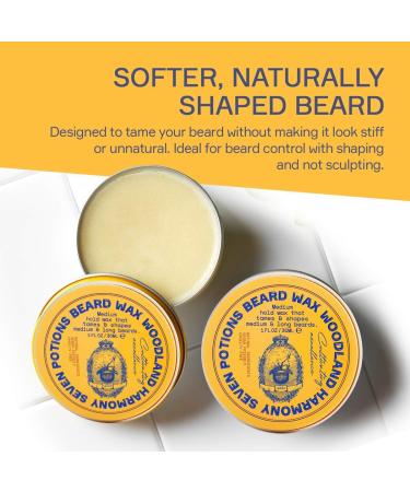 Seven Potions Woodland Harmony Beard Wax - 30 ml | Medium Hold Styling Wax for Men | All-Natural, Vegan & Cruelty-Free Formula - Buy Online on GoSupps.com