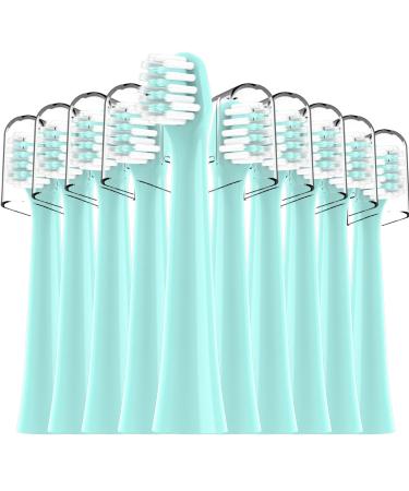 10 Pack Replacement Toothbrush Heads Compatible with Colgate Hum Toothbrush- Brush Heads Replacement for Colgate Hum Connected Smart Battery Electric Toothbrush Green