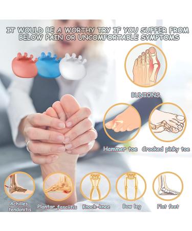 Homiguar Toe Separator & Bunion Corrector for Men & Women - Foot Arch Support & Pain Relief - Blue (1 Pair) - Buy Online on GoSupps.com