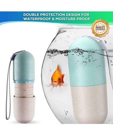 Portable Pill Organizer Box - Weekly Pill Capsule Holder for Travel Water Resistant Cereal Fiber Storage for Vitamins & Supplements 7-Day Compartments - Buy Online on GoSupps.com