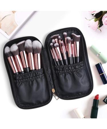 18-Piece Professional Premium Synthetic Makeup Brush Set with Case - BlackGold Makeup Brushes for Foundation, Kabuki, Eye, and Travel - Buy Online on GoSupps.com