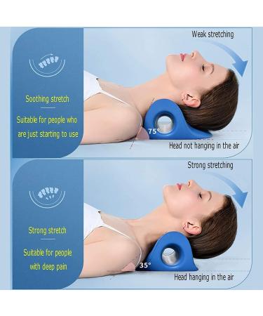 Neck Relaxer Neck Pillow Portable Cervical Traction Pillow Ergonomic Traction Neck Support Pillow for Neck Pain Relief (Color : Blue) - Buy Online on GoSupps.com
