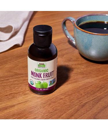 Now Foods Organic Monk Fruit Liquid Sweetener - Zero-Calorie, 8 fl oz | Natural Sugar Substitute - Buy Online on GoSupps.com
