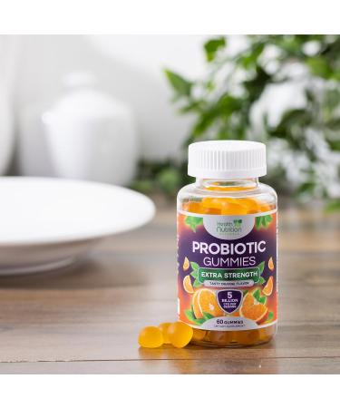 Probiotic Gummies 5 Billion CFU - Advanced Multi-Strain Probiotic Formula Immune Digestive & Gut Health Support Gummy for Women Men Kids Daily Probiotics Supplement Non-GMO Vegan 60 Gummies 60 Count (Pack of 1) - Buy Online on GoSupps.com