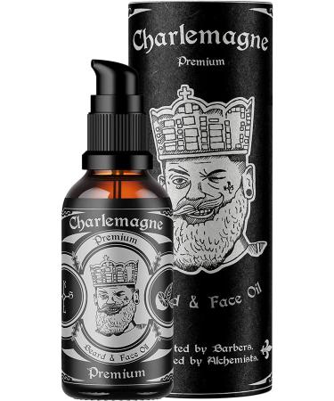 Charlemagne Beard Oil - Vegan Beard Oil Fragrance - Beard Oil Made in Germany Beard Oil Men - Natural Beard Care Oil Stimulates Beard Growth - Beard Care Men Beard Oil Vegan (Scent: Lime/Mint)