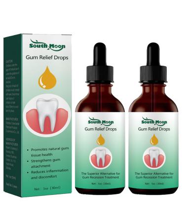 South moon gum-repair drops gum repair-young drops gums and youngsters drops oil pulling for teeth and gums gums slide treatment (2PCs)