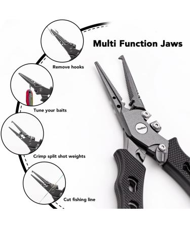 YeaSee Fishing Pliers & Fish Lip Gripper Set | Saltwater Resistant Tools with Rubber Handle, Line Cutter, Hook Remover & Sheath | Ideal Ice Fishing Gear & Gift for Men - Buy Online on GoSupps.com