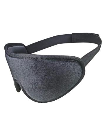 New 3D Sleep Mask Eye Mask for Sleeping with Soft Memory Foam Contoured and Adjustable Strap Ultra Soft Skin-Friendly for Men Women Kids Great for Travel/Nap/Night's Sleeping-Black