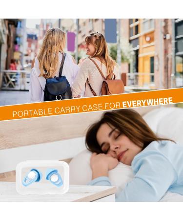 Buy Earplugs for Noise Reduction - 2 Pairs Silicone Ear Plugs for Sleeping Travel and Relaxation - Buy Online on GoSupps.com