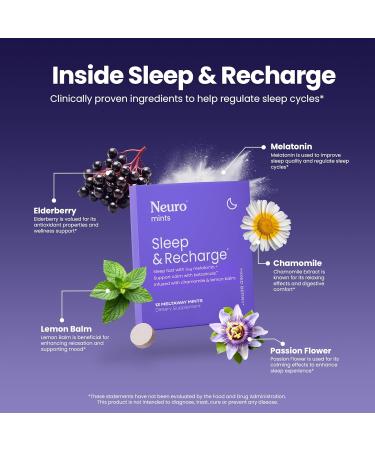 Neuro Rest & Relaxation Set 1mg Melatonin Meltaway Mints (72 Pieces) + Extended Supply Melatonin Tablets (144 Pieces) Sugar Free Fast-Dissolving Nighttime Aid with Chamomile Lemon Balm & Elderber - Buy Online on GoSupps.com