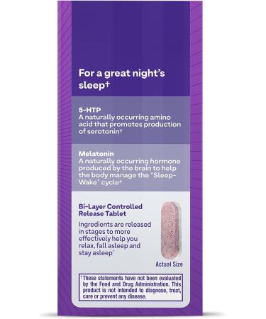 Natrol Melatonin Advance +5 HTP - 60 Tablets for Better Sleep & Mood Support - Buy Online on GoSupps.com