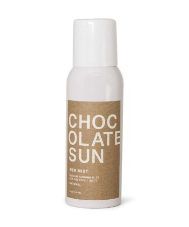 Chocolate Sun - Organic H20 Glow Medium Tanning Mist Face & Body (Medium to Dark, 4 oz) | Clean, Non-Toxic Sunless Tanning