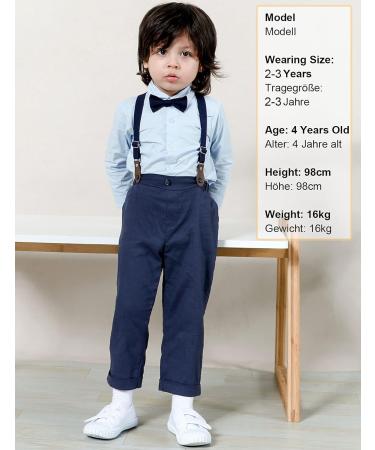 Mint Green Baby Boy 4pcs Gentleman Wedding Outfit Set 2-3 Years Blue - Buy Online on GoSupps.com