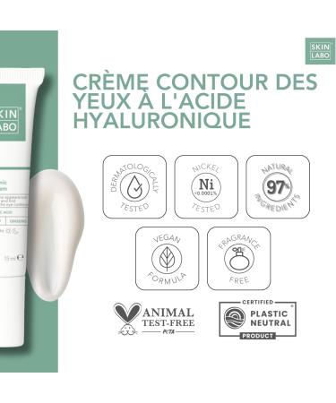 SkinLabo - Eye contour cream with hyaluronic acid reduces imperfections in the periocular area anti-wrinkle action with hyaluronic acid and ginseng - 15 ml - Buy Online on GoSupps.com