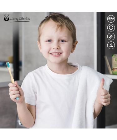 Kids Bamboo Toothbrushes (5 Pack) | Organic & Biodegradable | BPA Free Soft Bristles Toothbrushes | Eco-Friendly Natural Bamboo Toothbrush Set | Charcoal Wooden Toothbrushes Kids - 5 Pack - Buy Online on GoSupps.com