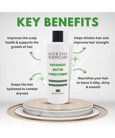 Biotin Conditioner for Hair Growth | Hair Thickening Treatment with Caffeine, Argan Oil, Rosemary | Made in UK | For Men & Women | 300ml - Buy Online on GoSupps.com