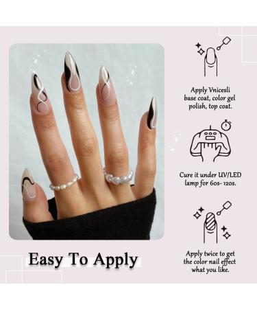 Vnicesli Jelly Gel Nail Polish Set - 4 Translucent Sheer Colors: Milky White, Pink, Nude, Soak Off Transparent Icy Jelly - French Manicure Kit for Home Salon DIY - Buy Online on GoSupps.com