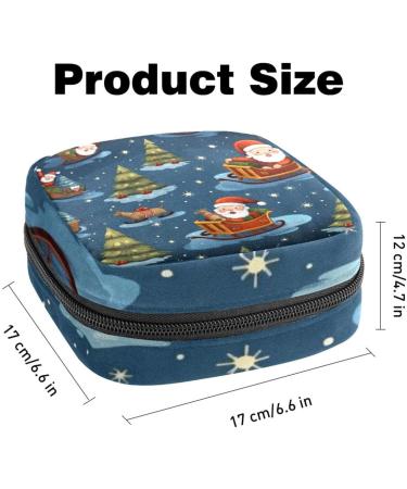 Muooum Menstrual Polster Bag - Zip Pocket for Tampons & Pads - Women's Collection - Christmas Santa Claus Pattern - 1 Count - Buy Online on GoSupps.com