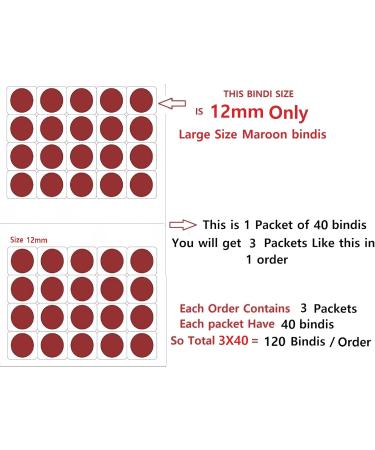 Vama Fashions Large Maroon Velvet Bindi Set for Women | Simple Round Kumkum Sindoor | International Shipping - Buy Online on GoSupps.com
