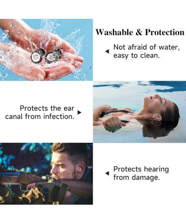 Noise Cancelling Ear Plugs for Sleeping | Reusable Silicone Ear Plugs (33dB) | 6 Comfortable Tips (S/M/L) | Ideal for Sleep Concerts Snoring & Work - Black - Buy Online on GoSupps.com