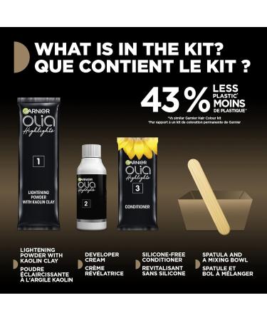 Garnier Olia Natural Hair Highlights for Blondes with 60% Oils and Clay Ammonia-Free and Vegan Softer and Silkier Hair - 1 Application HIGHLIGHTS Blondes - Buy Online on GoSupps.com