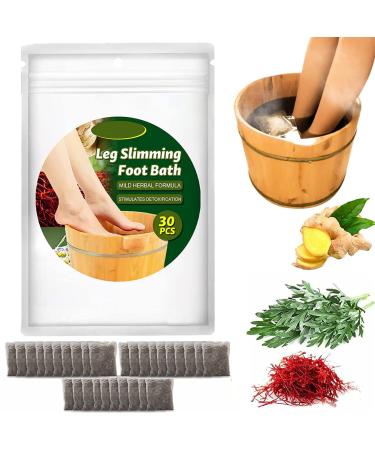 30Pcs PureCleanse Kidney Support Herbal Foot Bath Pack Pure Cleanse Sugar Control Therapeutic Foot Bath Bag Lymphatic Drainage Ginger Foot Bag Natural Mugwort Foot Pack (30pcs)