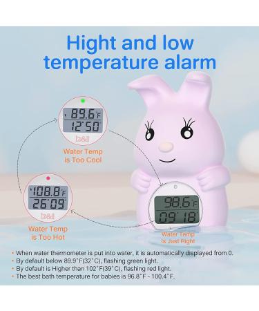 B&H Bunny Baby Bath Thermometer - Upgraded Infant Safety Floating Toy, FahrenheitCelsius, Kids Bathroom Essential (Pink) - Buy Online on GoSupps.com