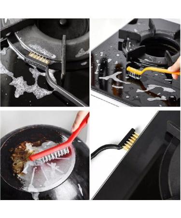 Stove Brush Metal Fiber Brush Strong Decontamination Small Gap Kitchen Tools - Buy Online on GoSupps.com