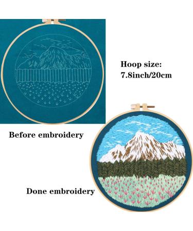 TCBASRT 4Pack Embroidery Kit for Beginners with Patterns and Instructions - Cross Stitch Kit with 2 Hoops, 4 Clothes, Plants & Flowers Patterns, Color Threads (Multicolor) - Buy Online on GoSupps.com