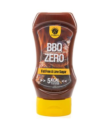 Rabeko Zero Sauce American BBQ 1 x 350 ml Low Sugar - Fat free Healthy Low Carb Products Calorie Reduced Fat for Salad French Fries Burgers Grill - Gluten and Lactose Free