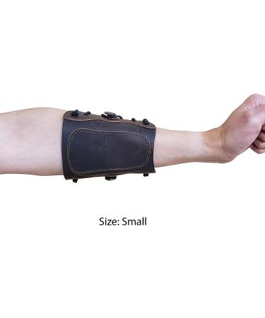 SAS Leather Arm Guard for Archery Bow - Traditional Design with Stretch Cord - Large Size 7x6.5 - Ideal for Range, Longbow, and Recurve Bow - Buy Online on GoSupps.com