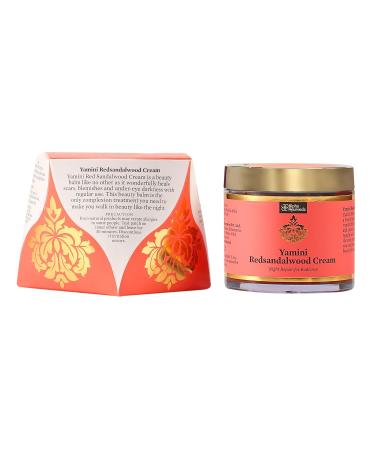 Yamini Red Sandalwood Face Night Cream - Vitamin E & Essential Oils for Flawless Youthful Skin - 75g | International Shipping - Buy Online on GoSupps.com