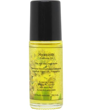 Hyacinth Long Lasting Perfume Oil - Portable Roll-on Floral Fragrance - Travel Size & Sweet Scented Body Oil for Women - Essential Oil for Spring & Summer Season or for Daily Use (1.0 Oz)