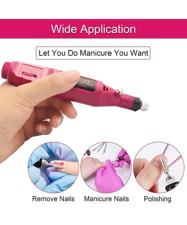 Electric Nail Drill Kit - 15000 RPM Cordless Manicure Filer Tool with 6 Bits for Buffing, Grooming, and Polishing Nails | Home & Commercial Use - Buy Online on GoSupps.com